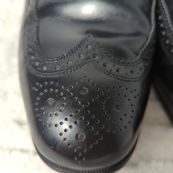 Florsheim Lexington 1706601 Mens‎ Leather 10 3E Black Wingtip Oxford Dress Shoes - Picture 5 of 11